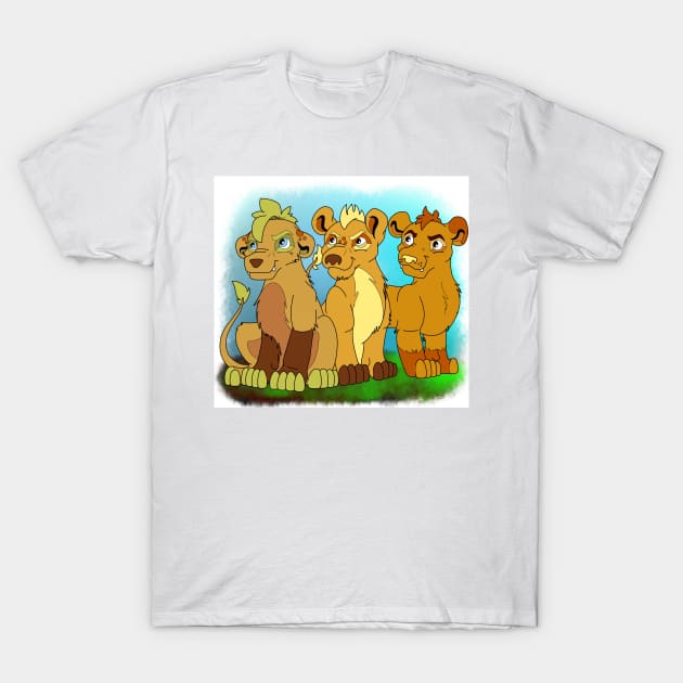 Lion Cubs of Aurora Mountain T-Shirt by RockyHay